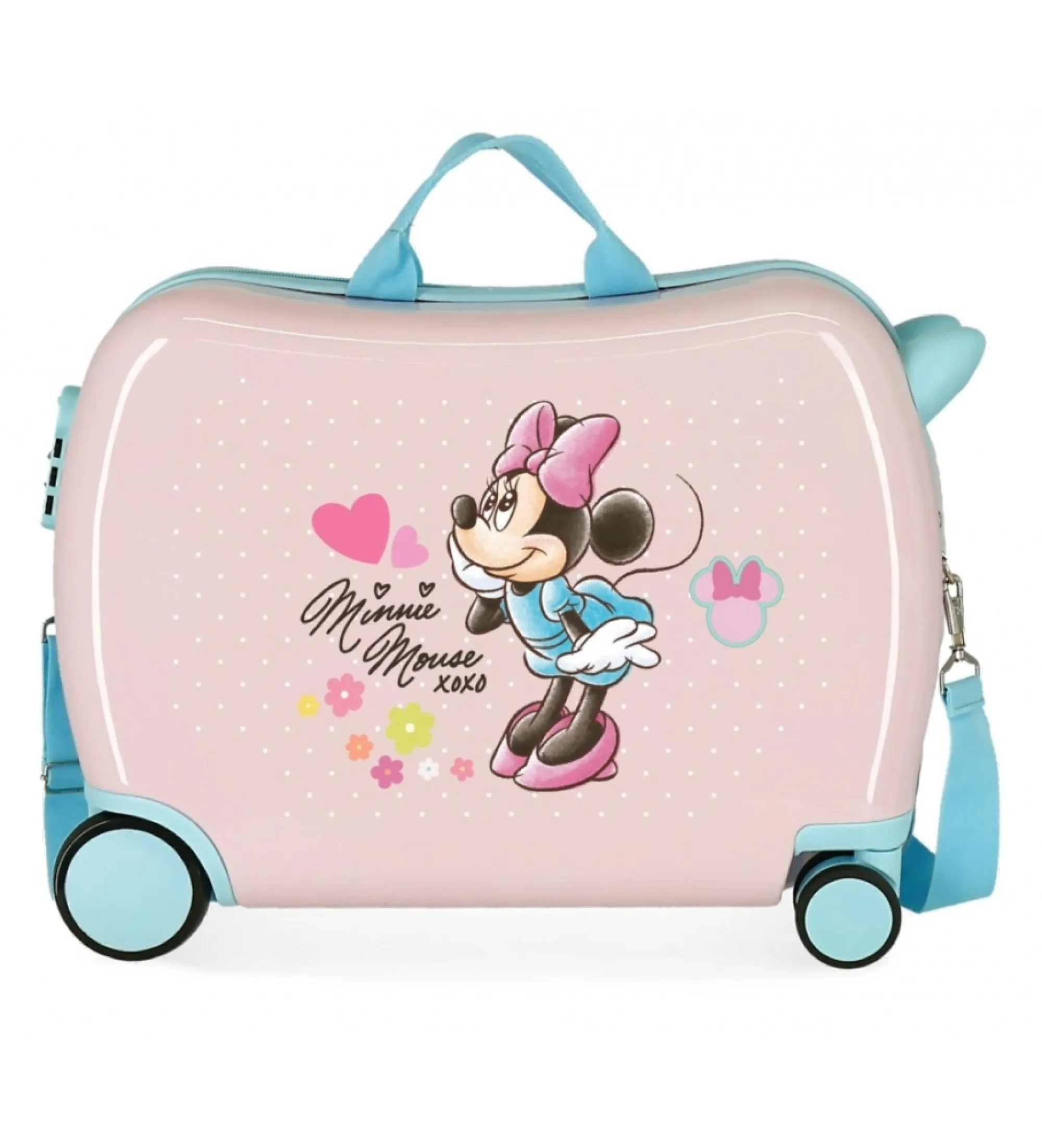 Maleta infantil 2 ruedas multidireccionales Minnie imagine rosa