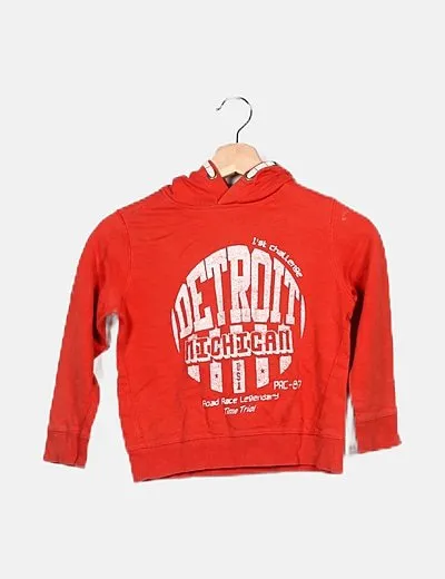 Mango Sudadera naranja mensaje