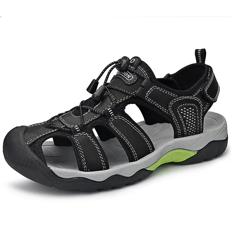 Marca Sandalias de verano para adultos de cuero genuino Zapatos de vadeo para adultos casuales antideslizantes al aire libre San