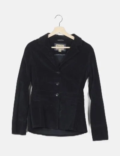 Massimo Dutti Chaqueta azul amrina texturizada