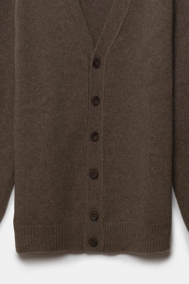 MEWS CLOTHING CÁRDIGAN DE LANA MERINO MUNICH MARRÓN