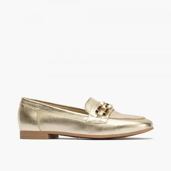 Mocasín de piel con adorno Pitillos 5641
