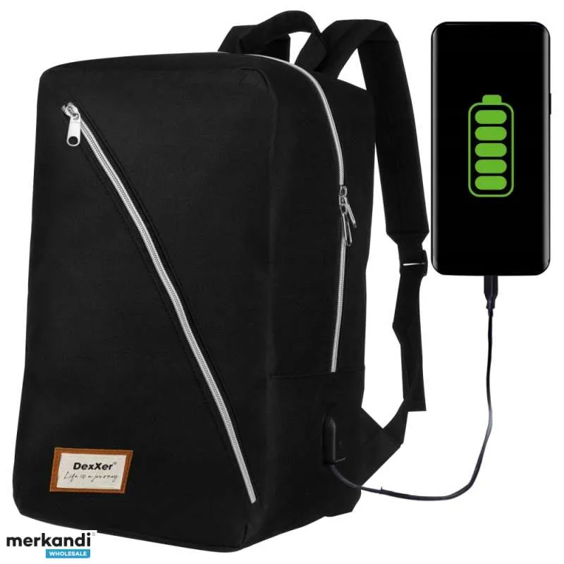 MOCHILA DE VIAJE 40X20X25 PORTáTIL PARA AVIÓN USB LIGERO PARA RYANAIR WIZZAIR BCROSSBL