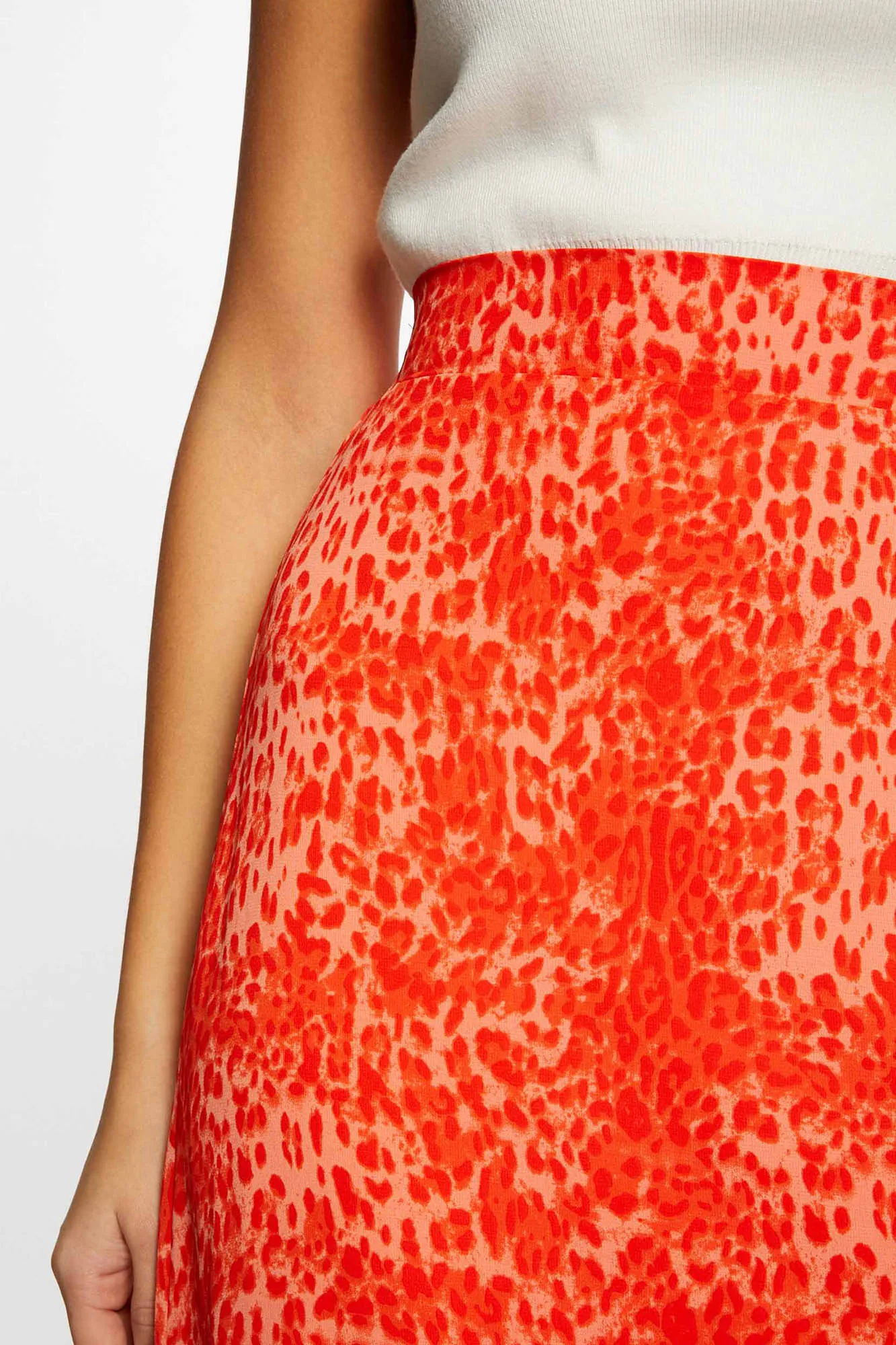 Morgan Falda larga cruzada estampado leopardo