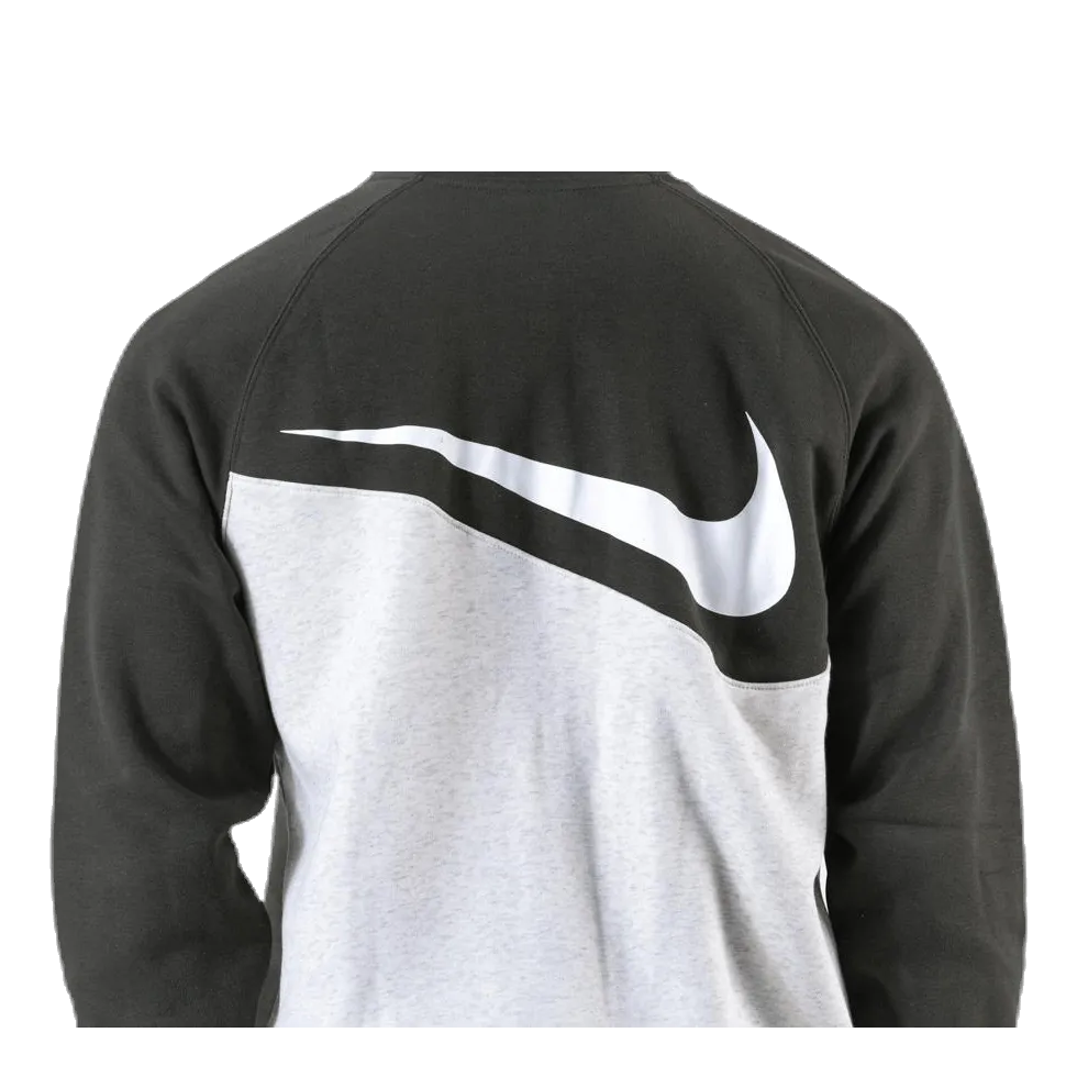 NIKE SWOOSH HOODIE FULLZIP GREEN/GREY