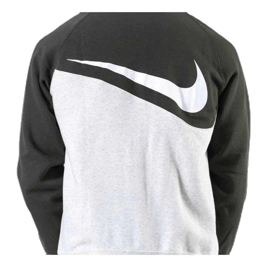 NIKE SWOOSH HOODIE FULLZIP GREEN/GREY