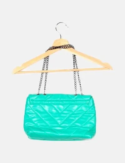 NoName Bolso de mano acolchado verde