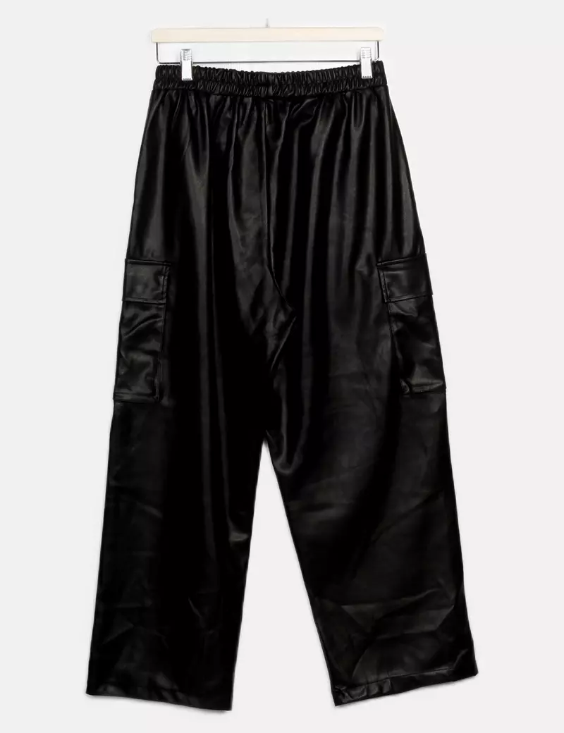 NoName Pantalones cargo Anchos Polipiel