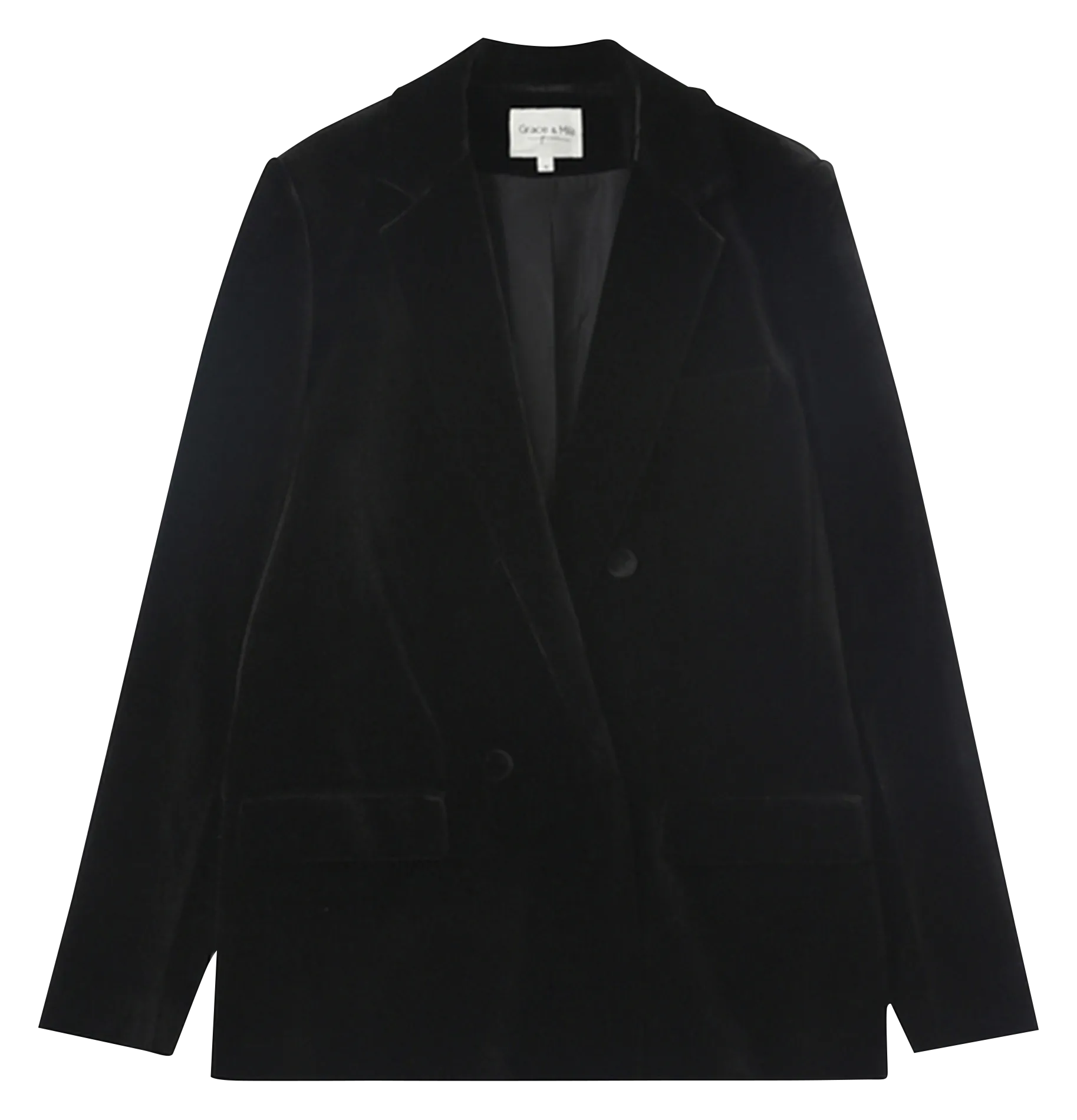 ODILE  CHAQUETA SASTRE EFECTO TERCIOPELO EN NEGRO
