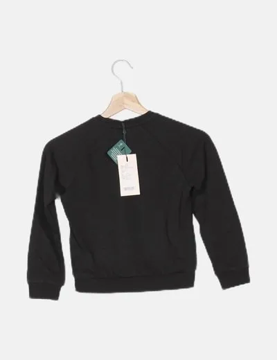 ONLY Sudadera negra estampado mensaje