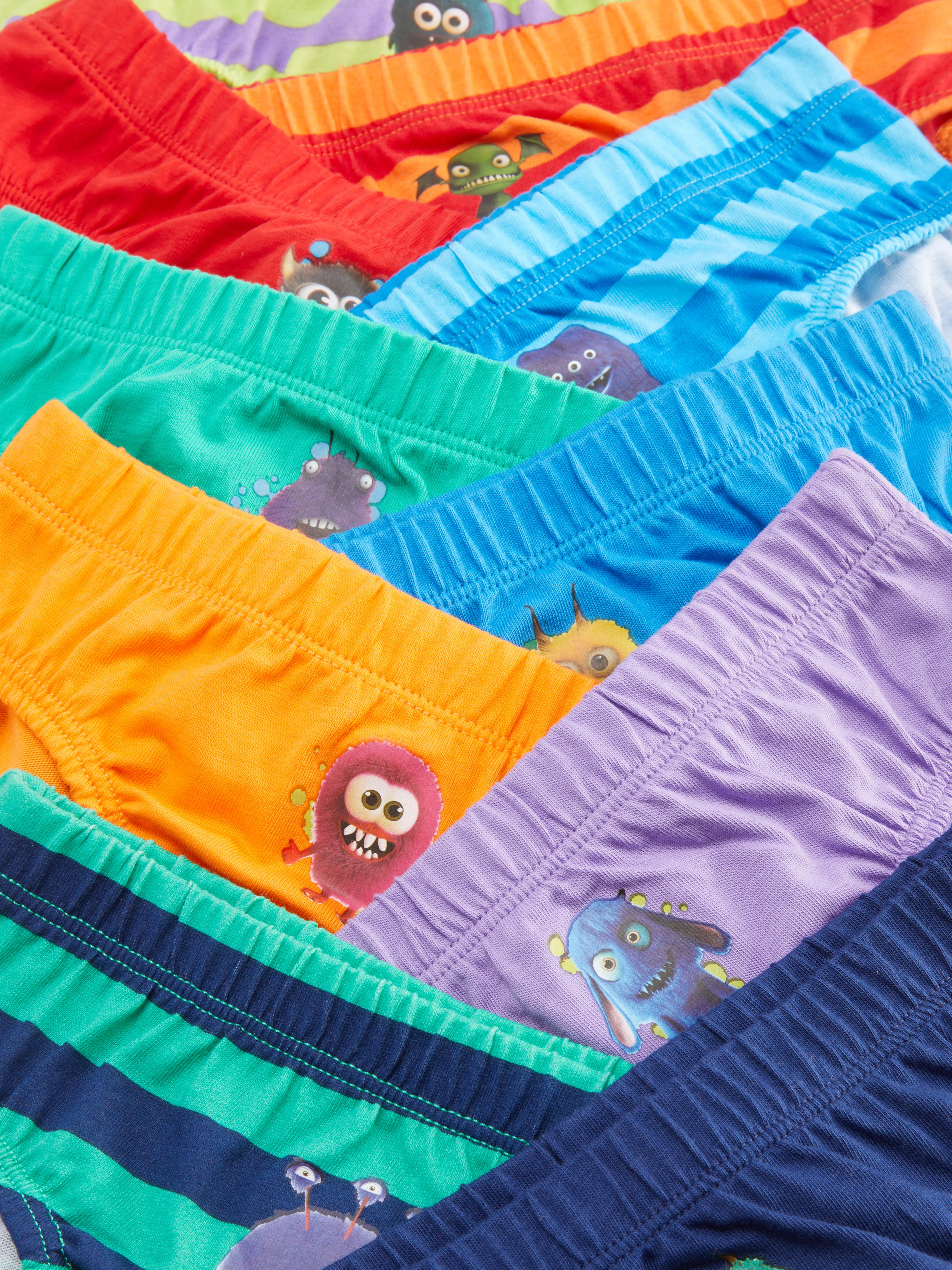 Pack de 10 calzoncillos con estampado de monstruos