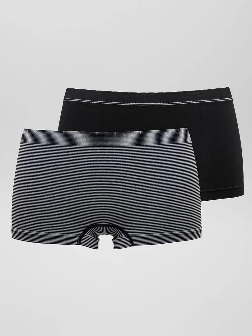 PACK DE 2 CULOTTES SIN COSTURAS 'BILLET DOUX'  NEGRO