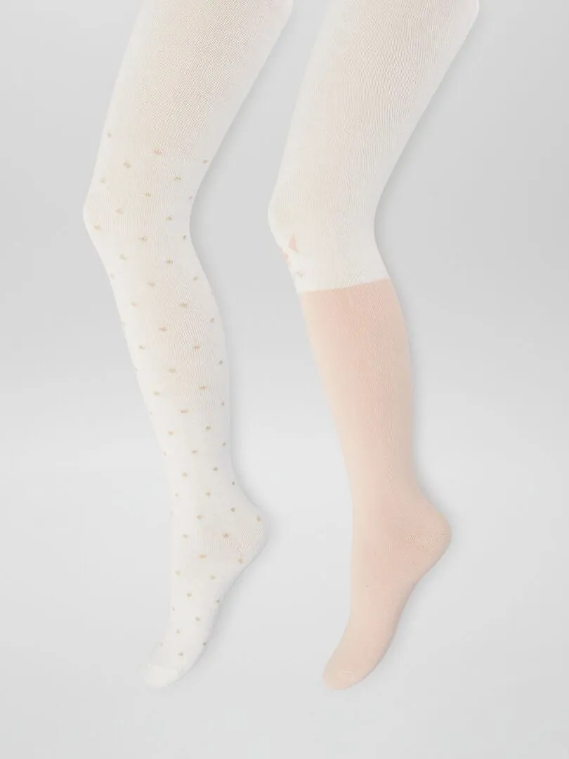 PACK DE 2 LEOTARDOS DE PUNTO  BEIGE