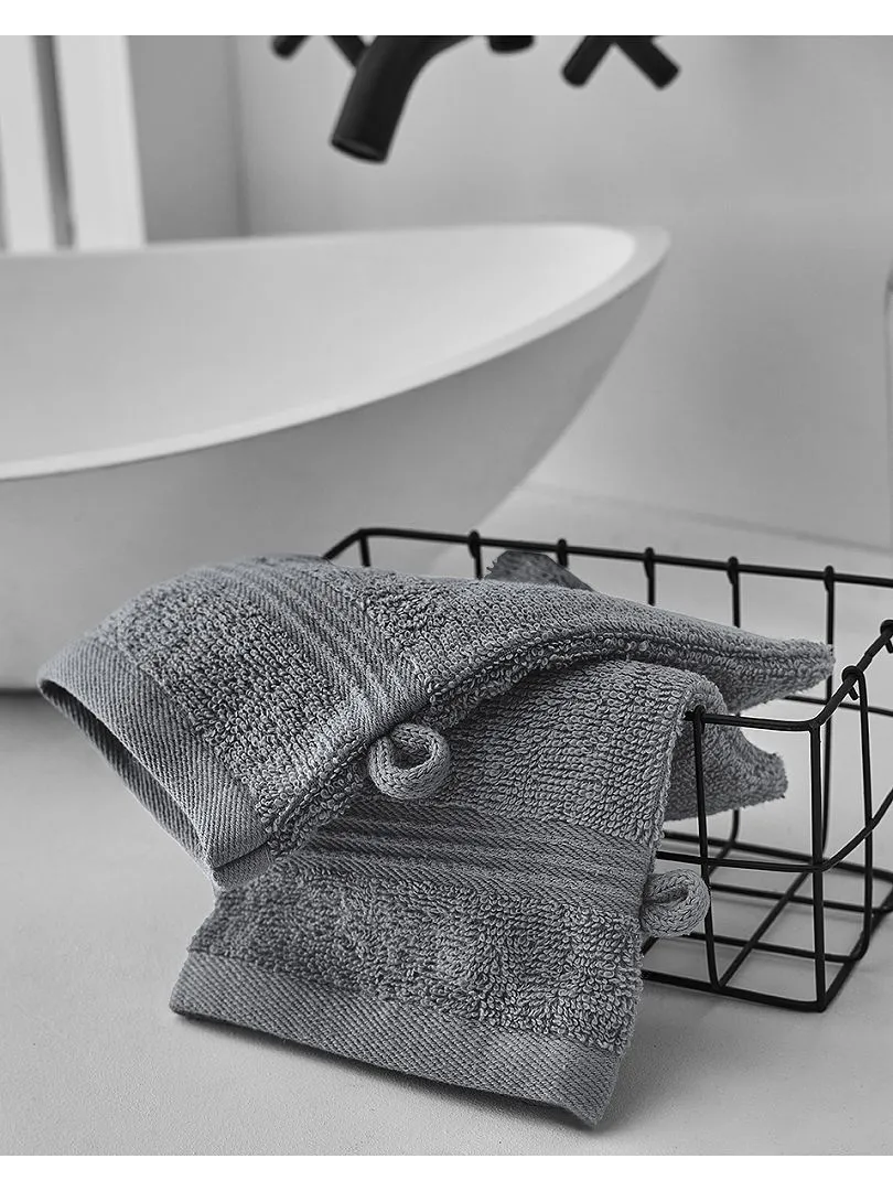 PACK DE 2 MANOPLAS DE BAñO  GRIS