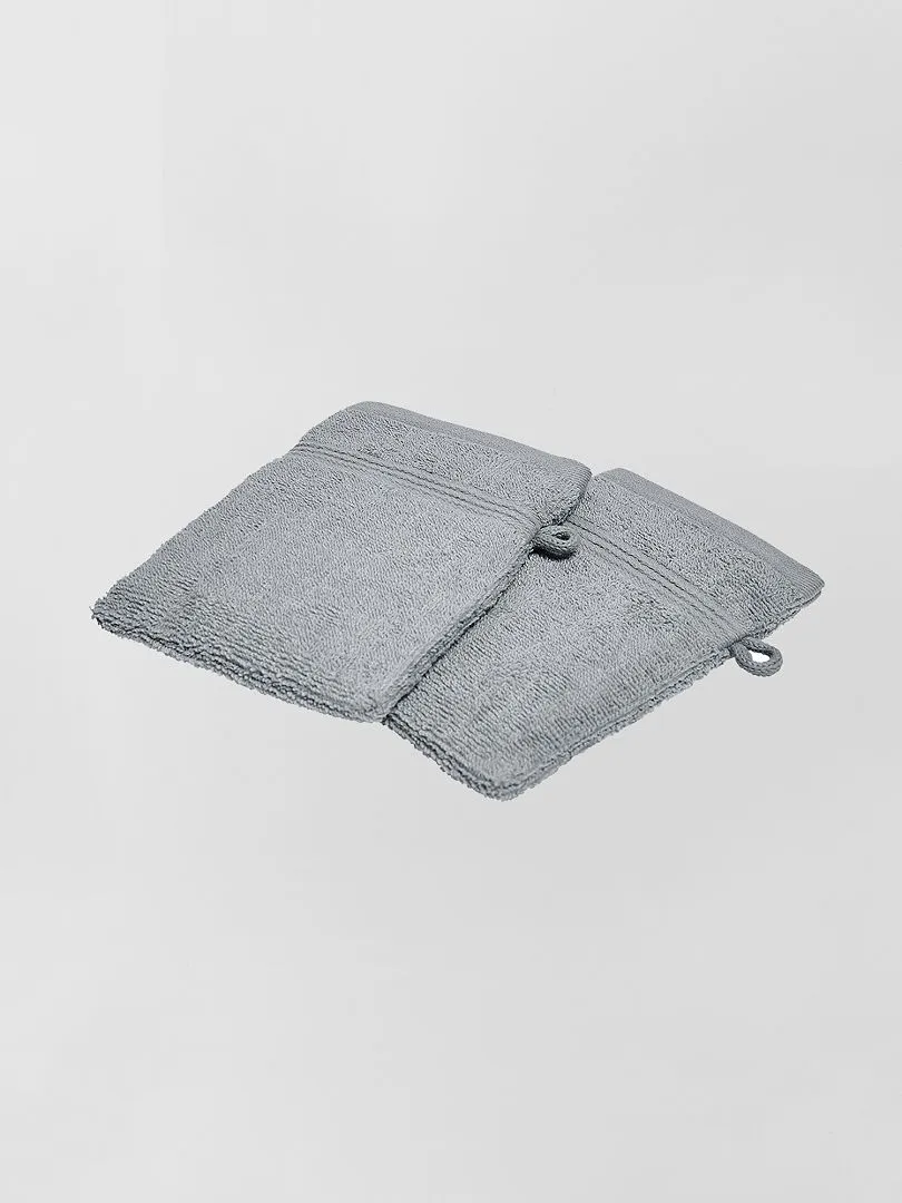 PACK DE 2 MANOPLAS DE BAñO  GRIS
