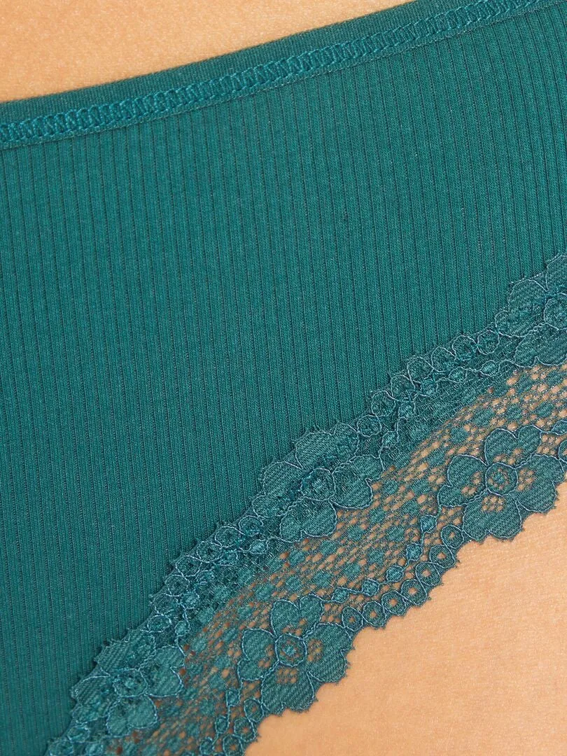 PACK DE 3 BRAGUITAS BRASILEñAS DE PUNTO DE CANALé  BEIGE