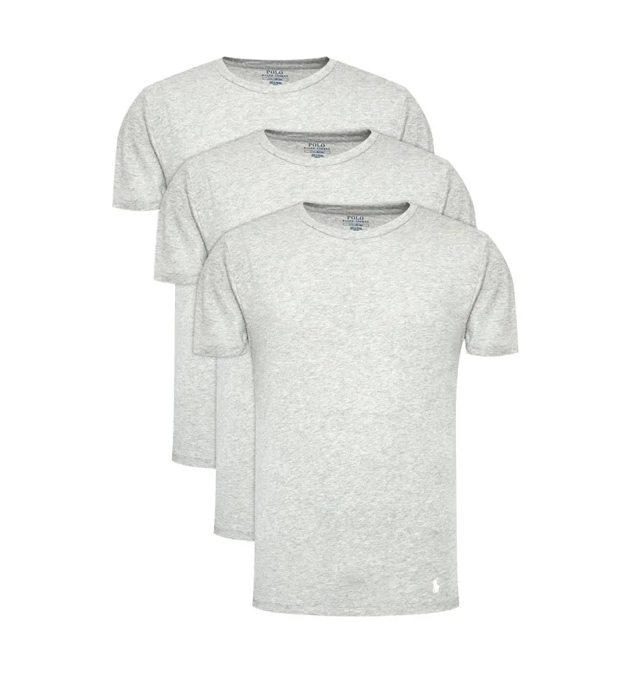 Pack de 3 camisetas gris