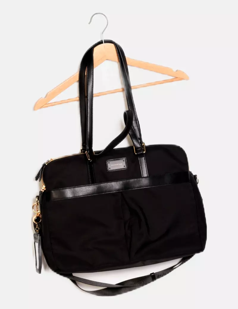 Paco Martinez Bolso de viaje negro acolchado
