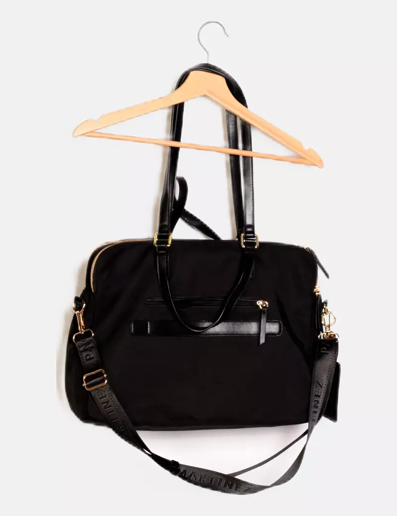 Paco Martinez Bolso de viaje negro acolchado
