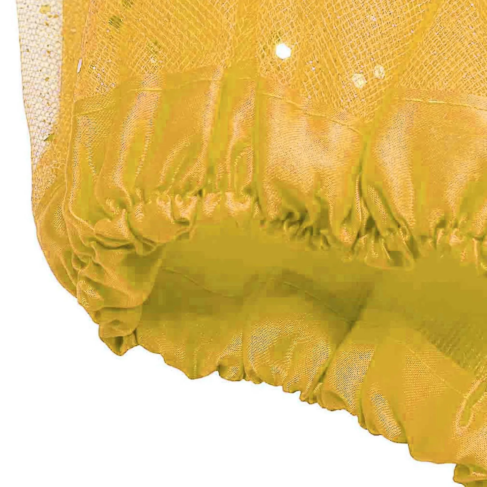 Paillette Mujer Elástica 3 Falda Corta en Capas Falda de Baile para Adultos