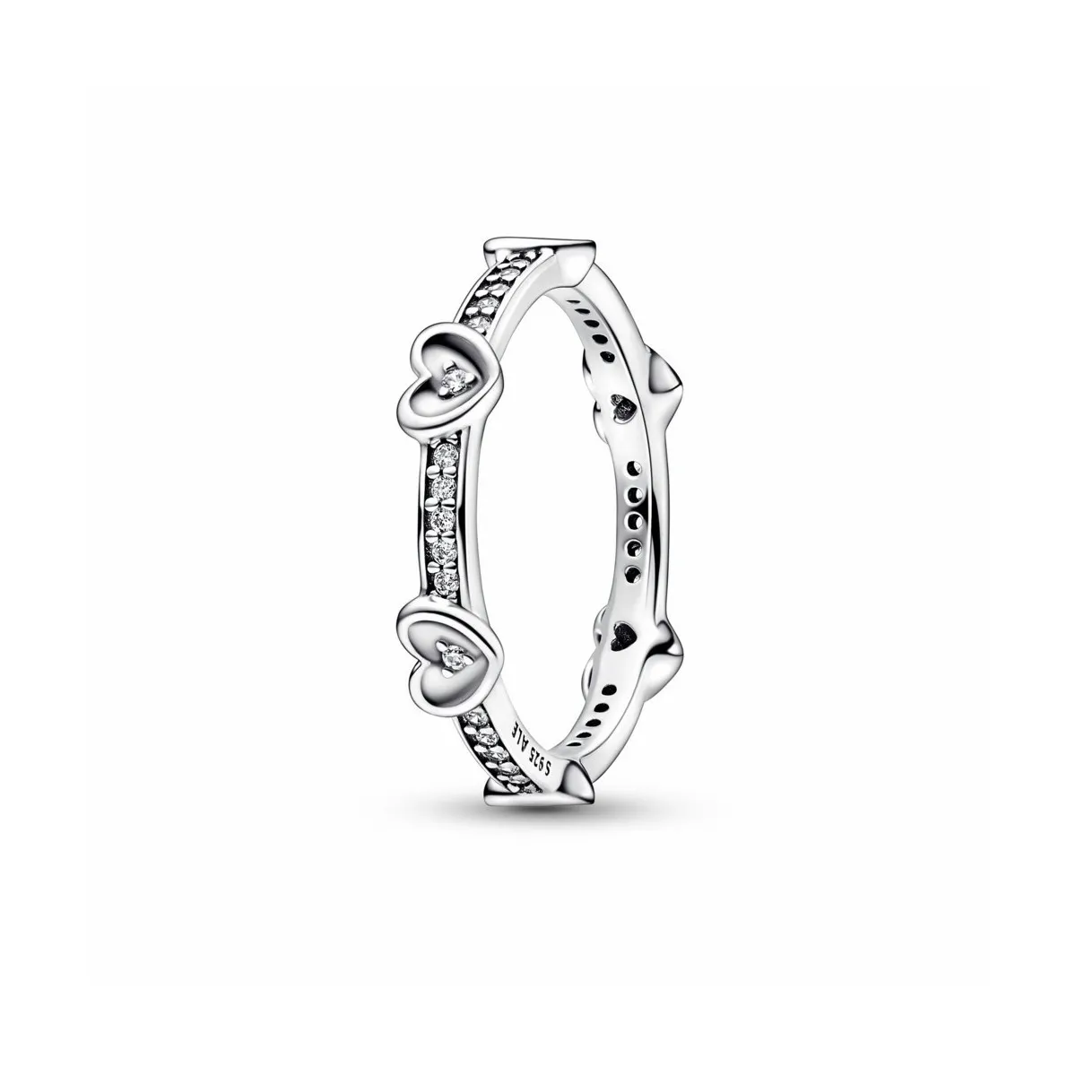 PANDORA ANILLO CORAZONES RADIANTES BRILLANTES  PANDORA