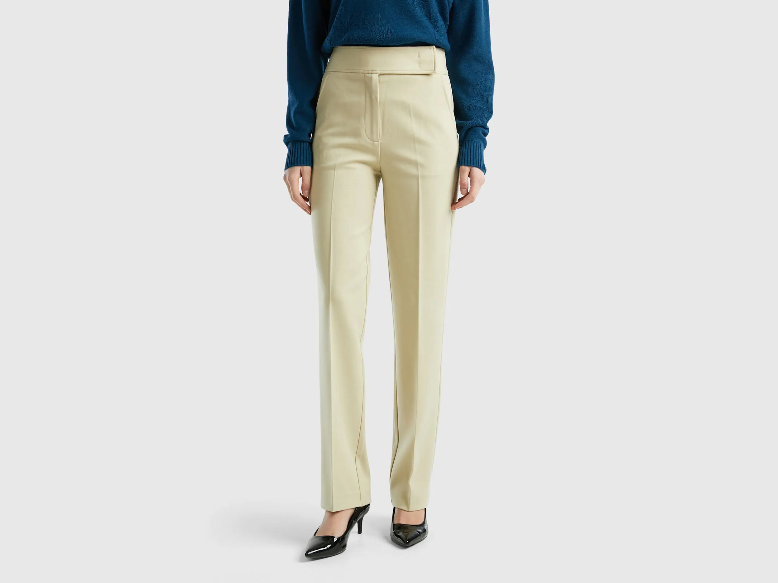 Pantalón de mezcla de viscosa elástica