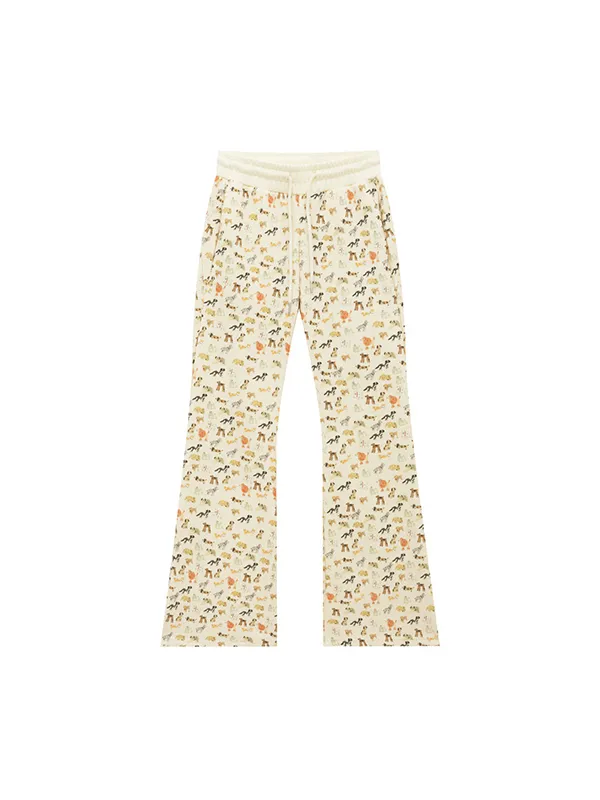 Pantalones anchos con estampado animal