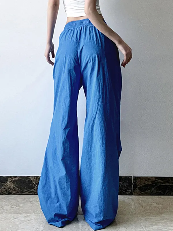 Pantalones anchos con estampado de letras
