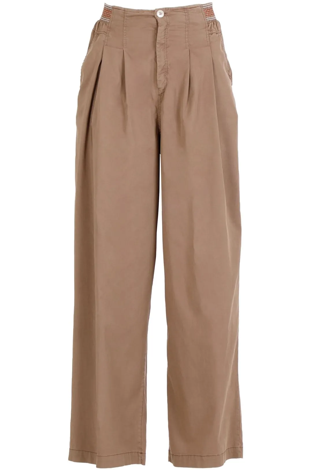 pantalones anchos en tejido técnico