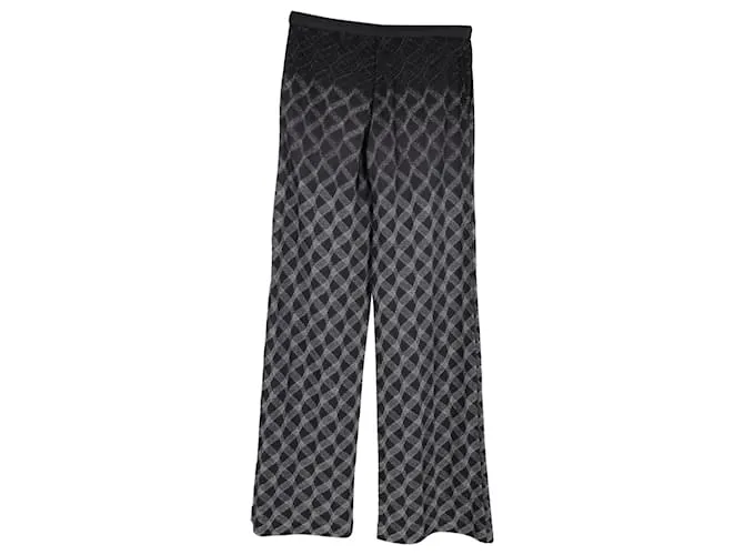 Pantalones anchos estampados Missoni en rayón negro 