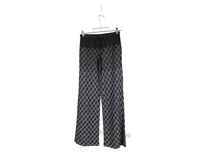 Pantalones anchos estampados Missoni en rayón negro 
