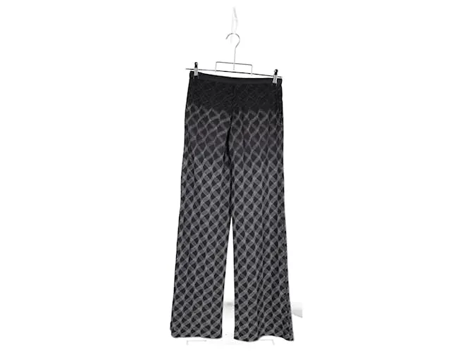 Pantalones anchos estampados Missoni en rayón negro 
