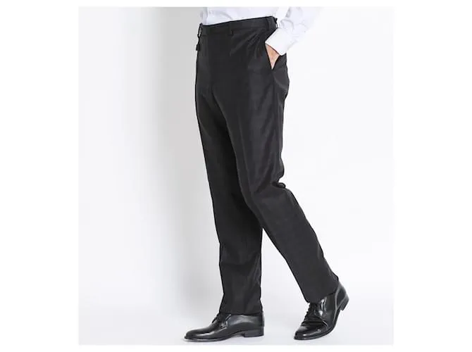 Pantalones casuales de lana para hombre nuevos de Incotex Multicolor Gris antracita 