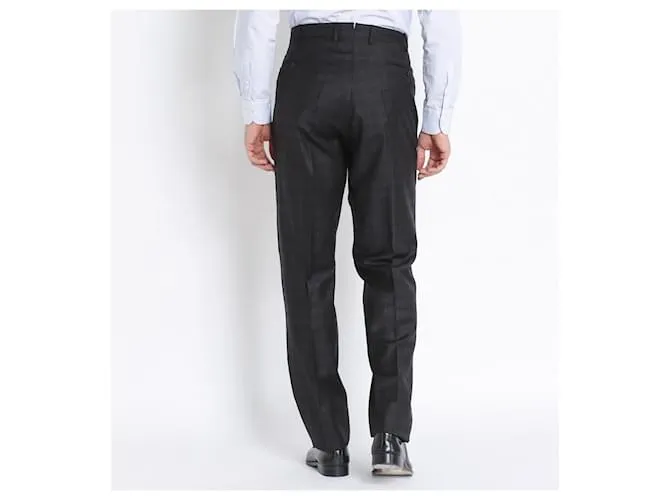 Pantalones casuales de lana para hombre nuevos de Incotex Multicolor Gris antracita 