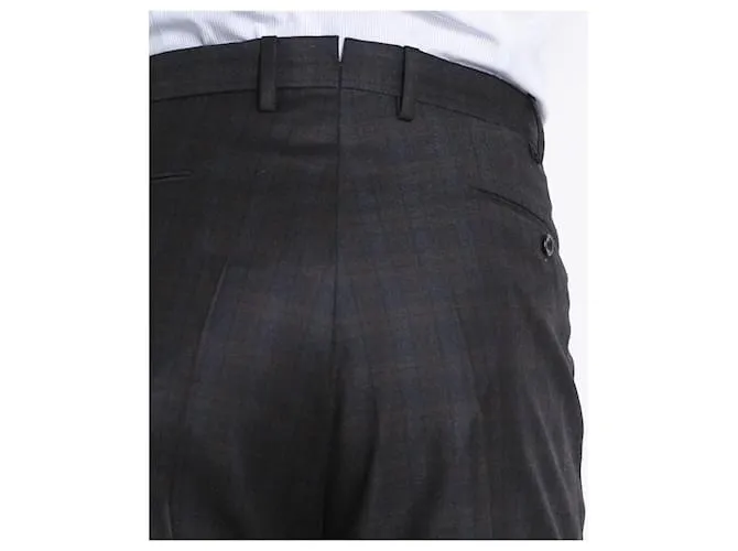 Pantalones casuales de lana para hombre nuevos de Incotex Multicolor Gris antracita 