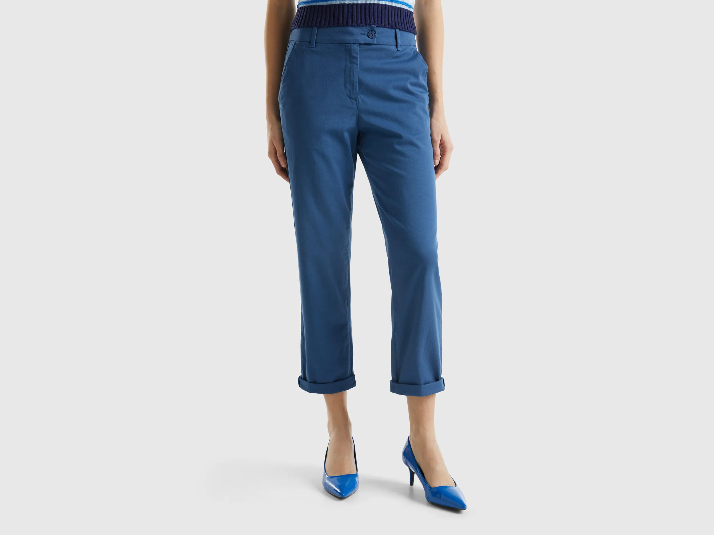 Pantalones chinos de algodón elástico