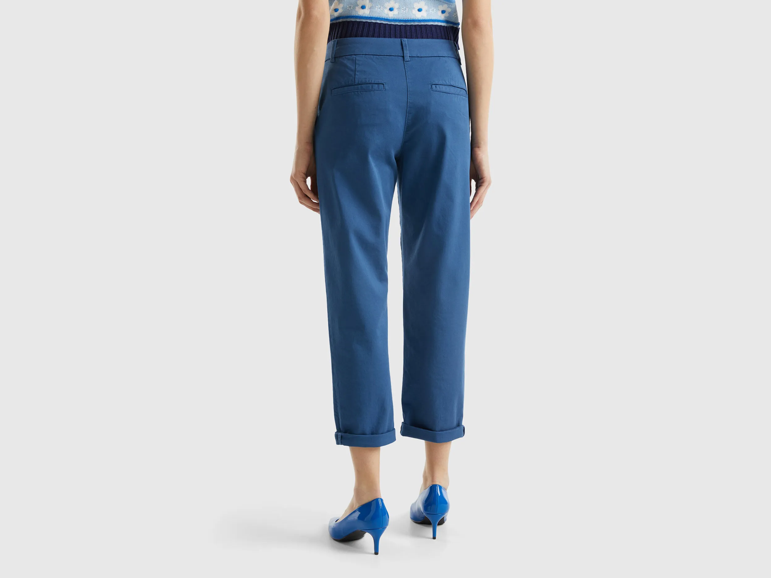 Pantalones chinos de algodón elástico
