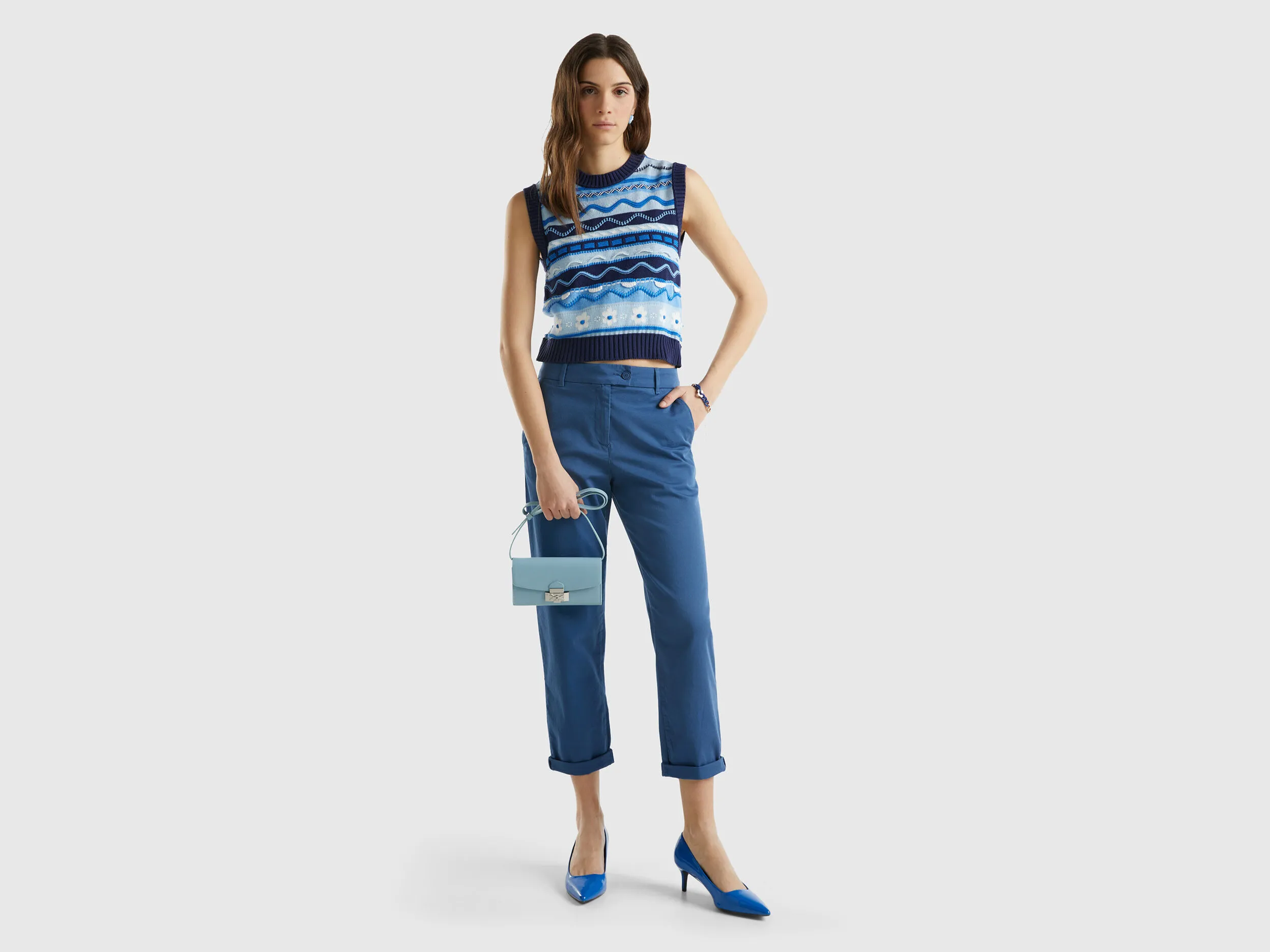 Pantalones chinos de algodón elástico