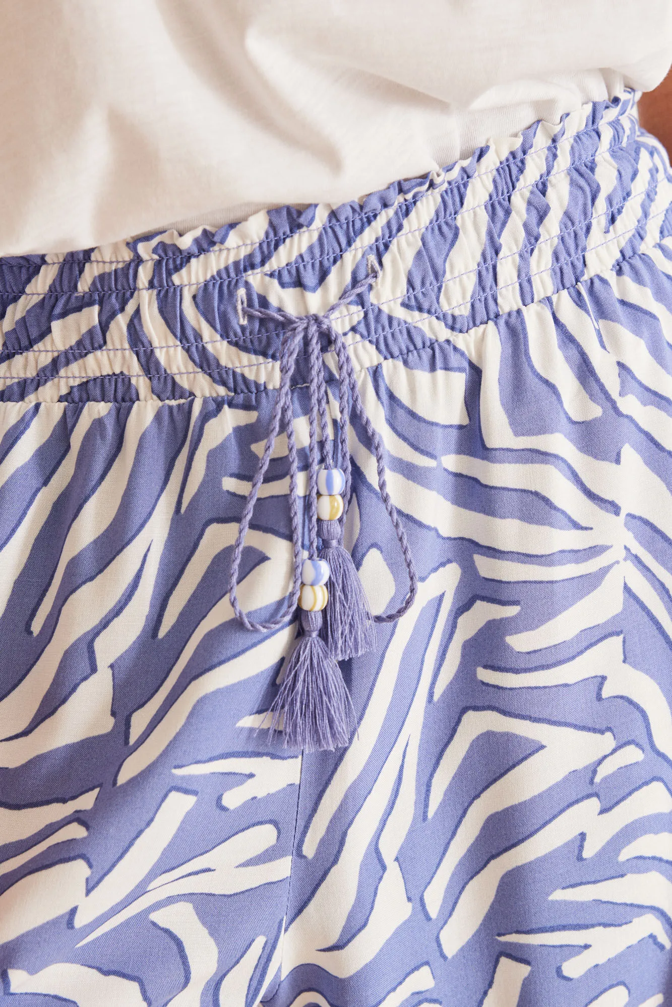 Pantalones estampado cebra azul
