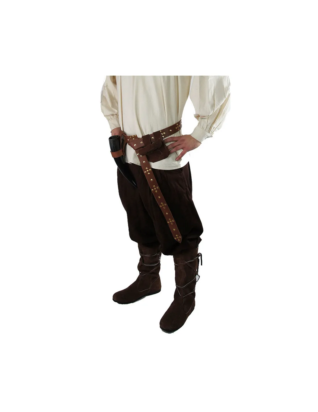 Pantalones pirata anchos modelo Eckart, color marrón