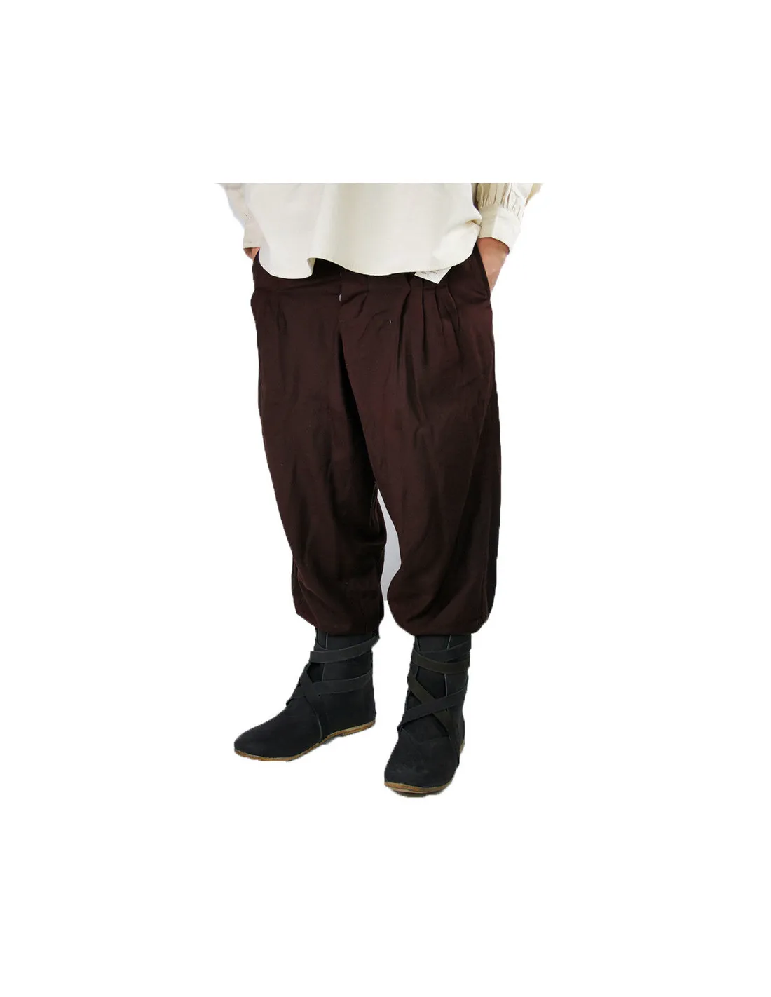 Pantalones pirata anchos modelo Eckart, color marrón