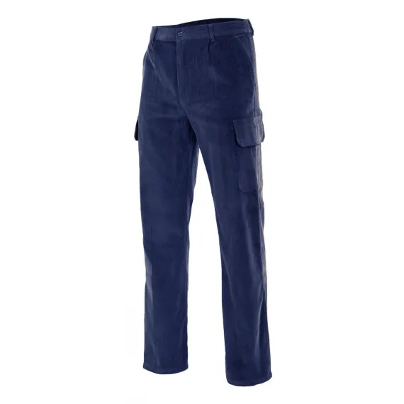 Pantalón de pana multibolsillos con costura de seguridad VELILLA Serie 380