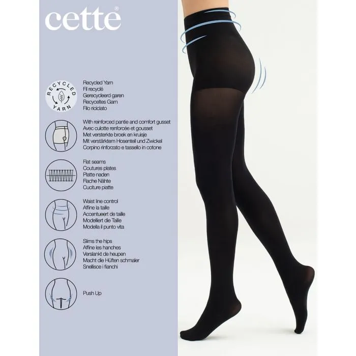 Panty reductor Cette Size Plus Opaque Control 80D Negro