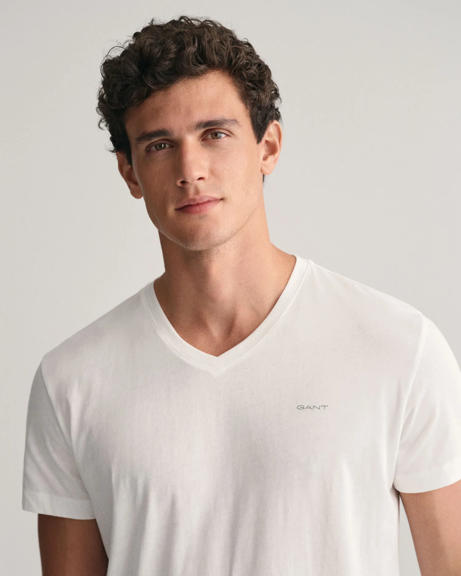 Paquete de dos camisetas de cuello de pico