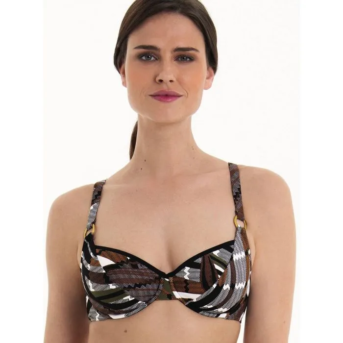 Parte de arriba Bikini Anita Black Tourmaline Sanja con aros 8306 Negro