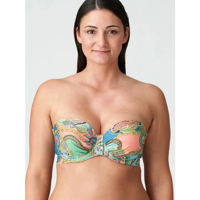 Parte de arriba bikini Primadonna Swim Celaya Bandeau con foam 4011217 Italian Chic