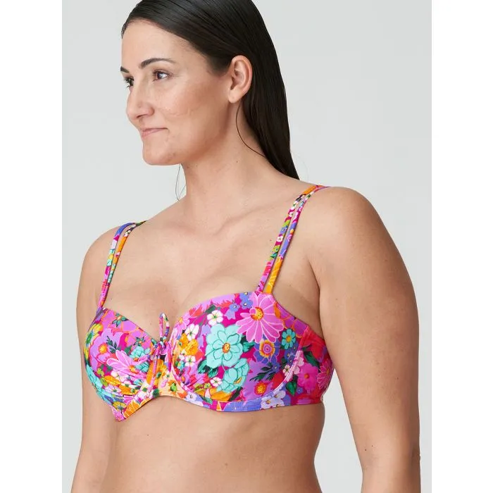 Parte de arriba bikini Primadonna Swim Najac Balconet con foam 4011016 Floral Explosion