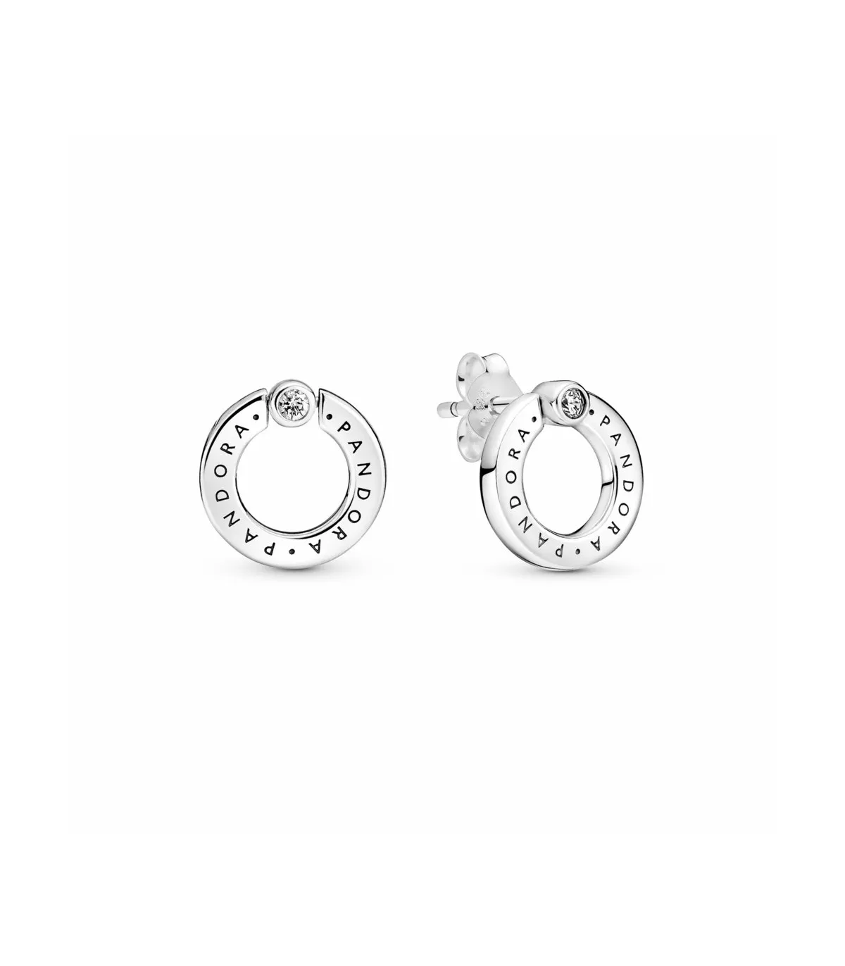 PENDIENTE PANDORA CíRCULO REVERSIBLE EN PAVé &LOGO  299486C01