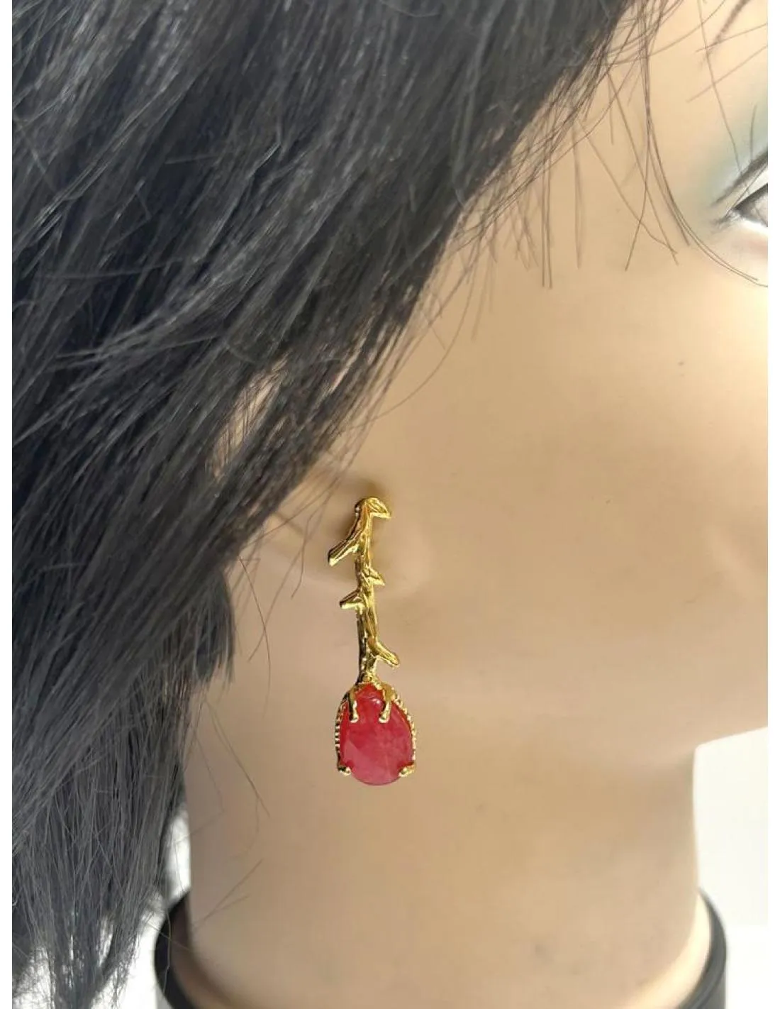 PENDIENTES FUCSIAS MUY ELEGANTES PARA BODAS Y BAUTIZOS