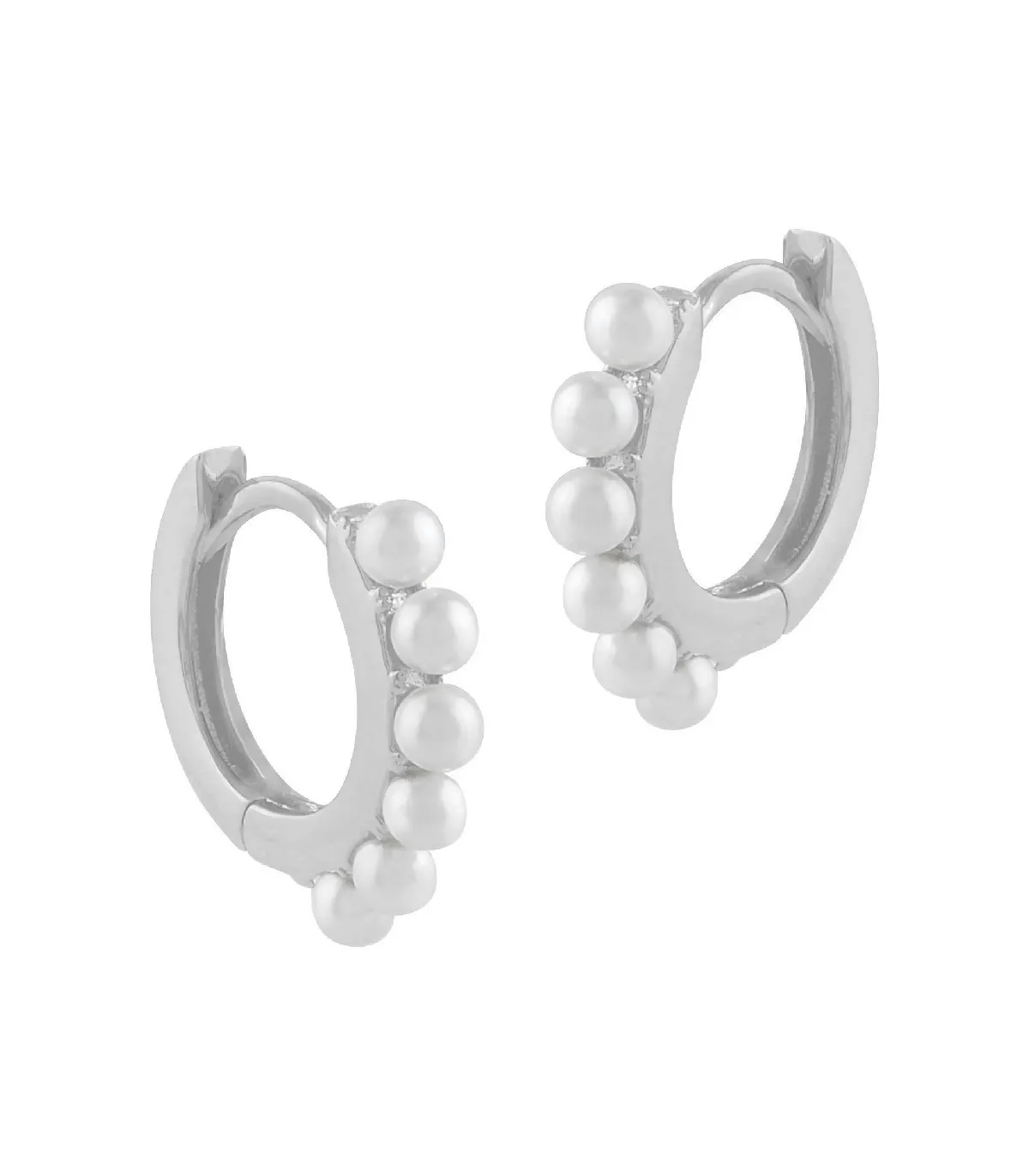 PENDIENTES ITEMPORALITY SIGNALS CRIOLLA PLATA BAñO RODIO Y PERLAS  SEA101204UU